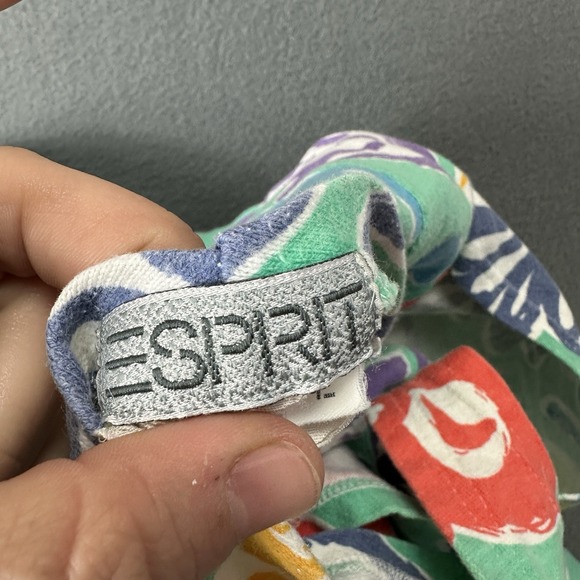 Vintage Espirit Tank Dress Women L Large Floral Sleeveless Summer Cotton Midi - Picture 4 of 7